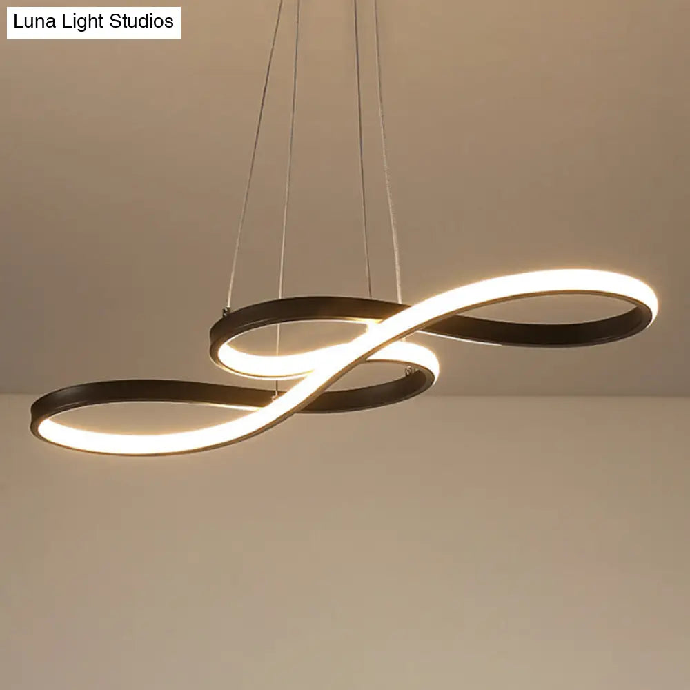 Modern Musical Note Chandelier: Stylish Metal Suspension Light for Restaurants