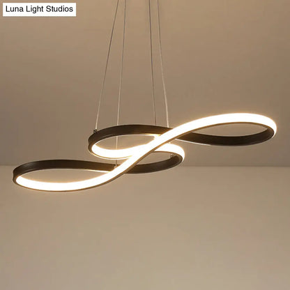 Modern Musical Note Chandelier: Stylish Metal Suspension Light for Restaurants