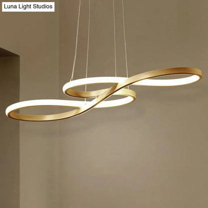 Modern Musical Note Chandelier: Stylish Metal Suspension Light for Restaurants