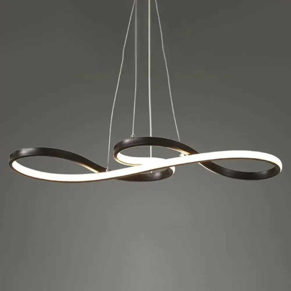 Modern Musical Note Chandelier: Stylish Metal Suspension Light for Restaurants