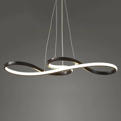 Modern Musical Note Chandelier: Stylish Metal Suspension Light for Restaurants
