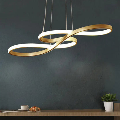 Modern Musical Note Chandelier: Stylish Metal Suspension Light for Restaurants