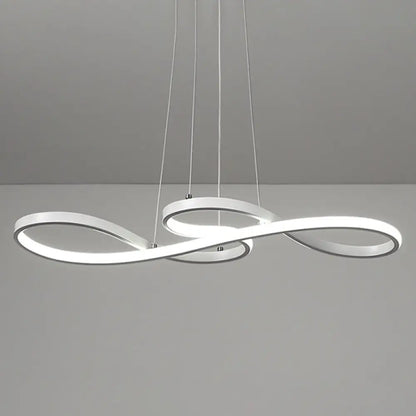 Modern Musical Note Chandelier: Stylish Metal Suspension Light for Restaurants