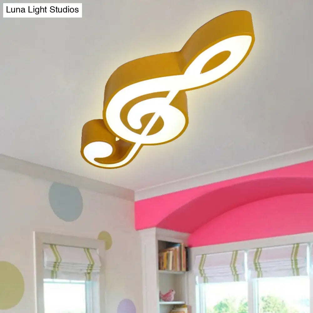 DecorBites™ DecorBites™ Modern Musical Note Flush Ceiling Light for Bedroom - Acrylic Ceiling Lamp