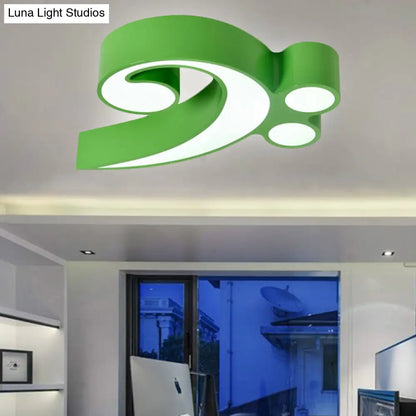 DecorBites™ DecorBites™ Modern Musical Note Flush Ceiling Light for Bedroom - Acrylic Ceiling Lamp