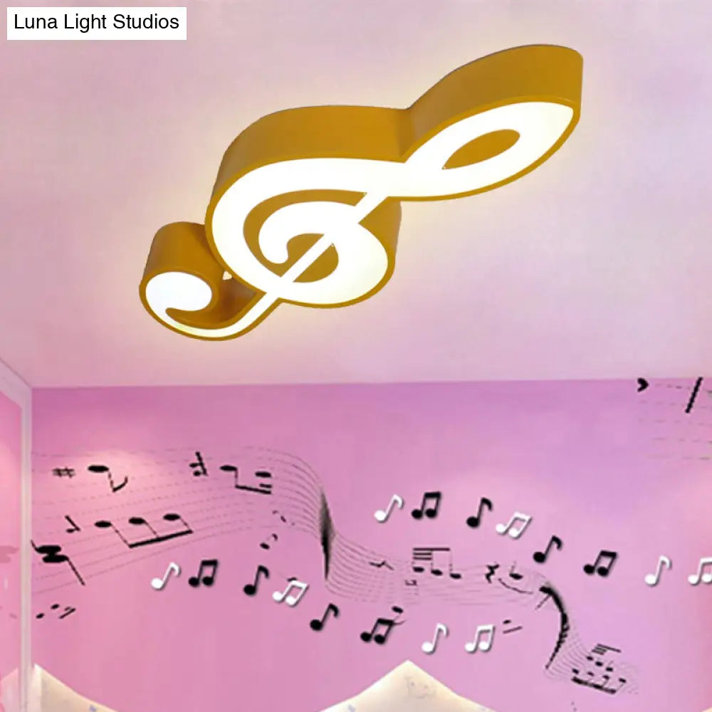DecorBites™ DecorBites™ Modern Musical Note Flush Ceiling Light for Bedroom - Acrylic Ceiling Lamp