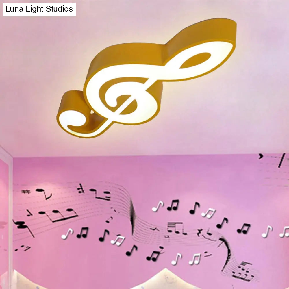 DecorBites™ DecorBites™ Modern Musical Note Flush Ceiling Light for Bedroom - Acrylic Ceiling Lamp