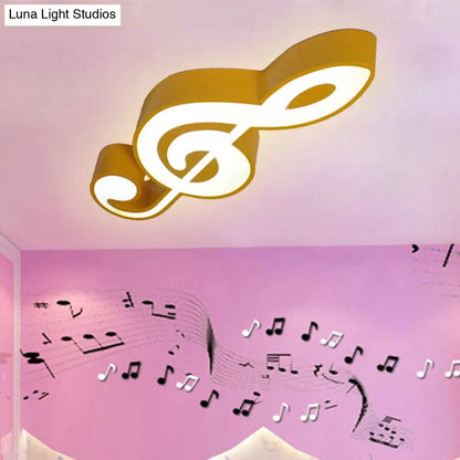 DecorBites™ DecorBites™ Modern Musical Note Flush Ceiling Light for Bedroom - Acrylic Ceiling Lamp