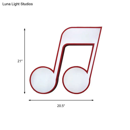 DecorBites™ DecorBites™ Modern Musical Note Flush Ceiling Light for Bedroom - Acrylic Ceiling Lamp