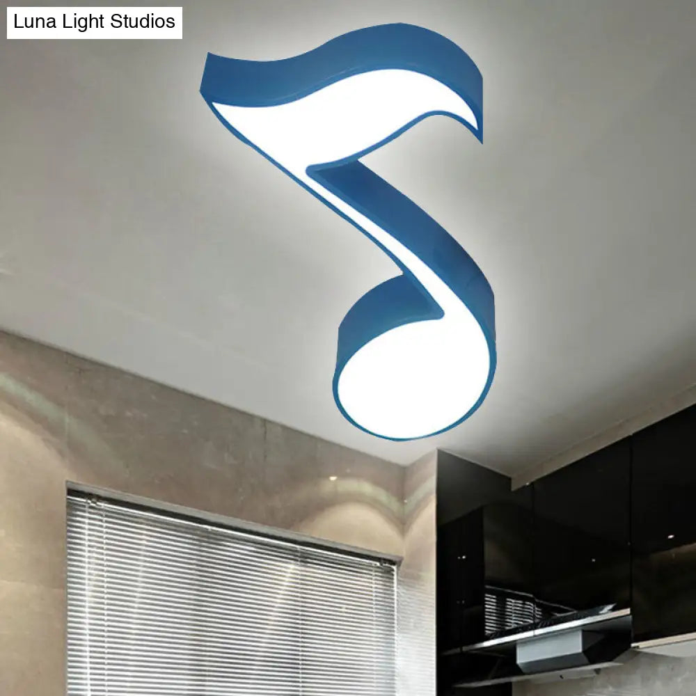 DecorBites™ DecorBites™ Modern Musical Note Flush Ceiling Light for Bedroom - Acrylic Ceiling Lamp