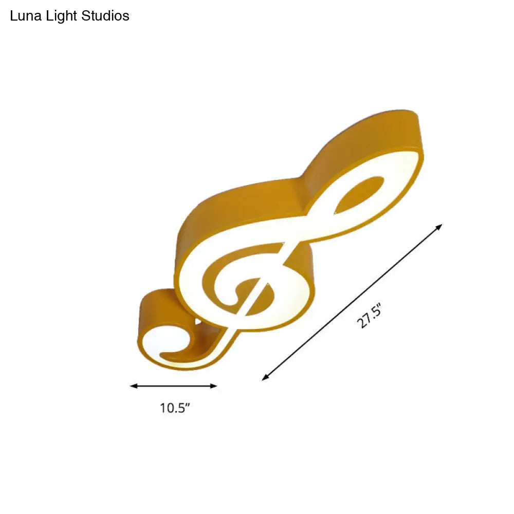 DecorBites™ DecorBites™ Modern Musical Note Flush Ceiling Light for Bedroom - Acrylic Ceiling Lamp