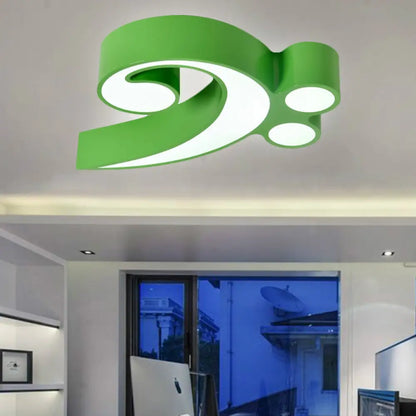 DecorBites™ DecorBites™ Modern Musical Note Flush Ceiling Light for Bedroom - Acrylic Ceiling Lamp