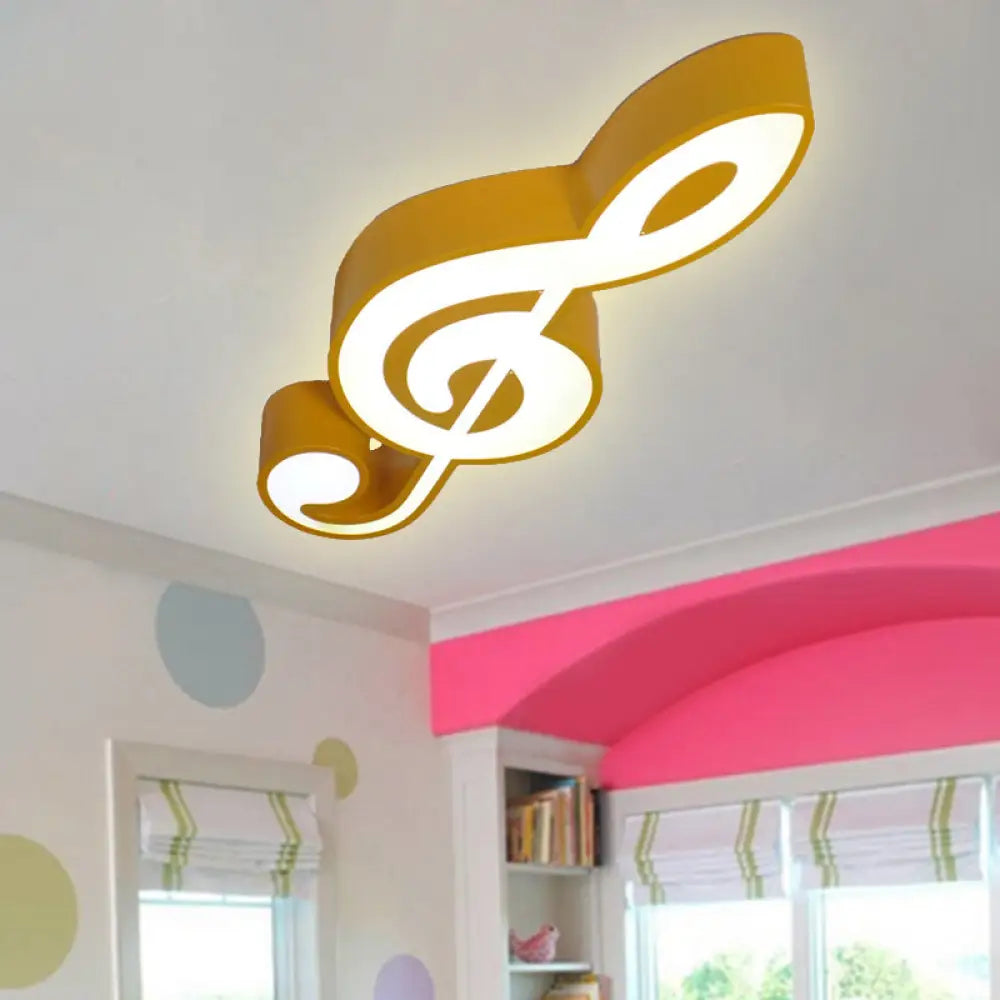 DecorBites™ DecorBites™ Modern Musical Note Flush Ceiling Light for Bedroom - Acrylic Ceiling Lamp