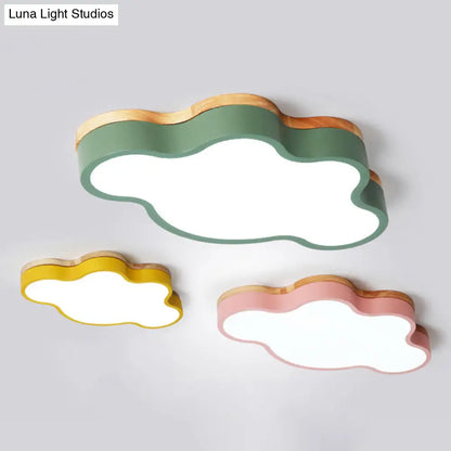 DecorBites™ DecorBites™ Modern Nordic Acrylic Cloud Ceiling Light with LED Flush Mount and Metal Shade