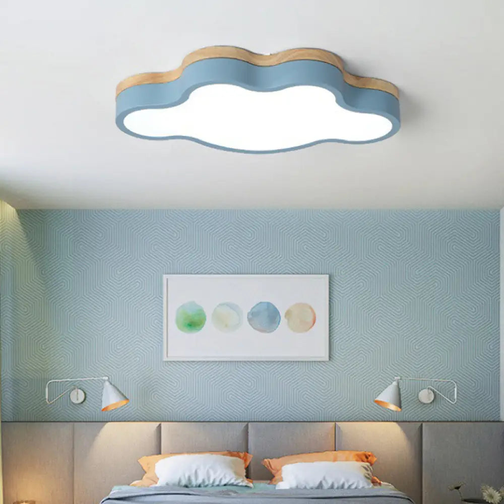 DecorBites™ DecorBites™ Modern Nordic Acrylic Cloud Ceiling Light with LED Flush Mount and Metal Shade