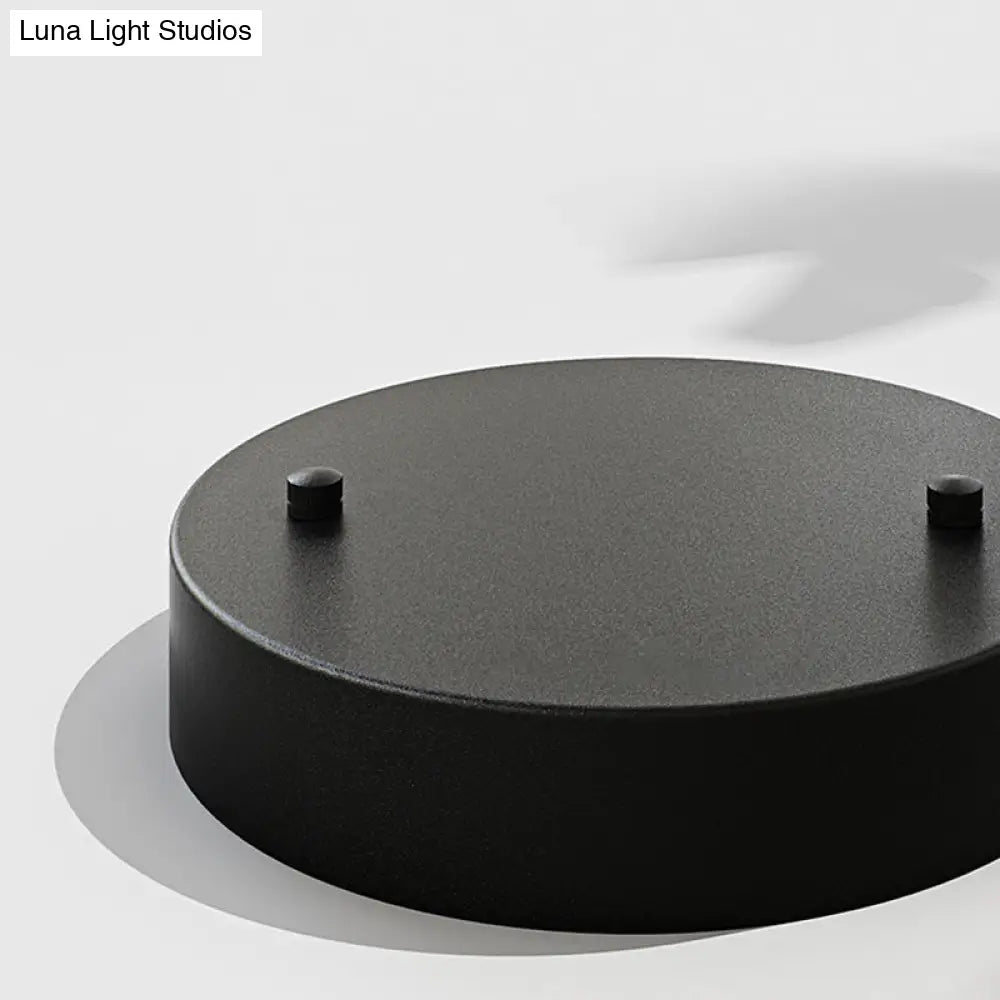 DecorBites™ DecorBites™ Modern Nordic Black-Brass Semi Flush Mount Chandelier for Bedroom Lighting with Milky Glass Ball