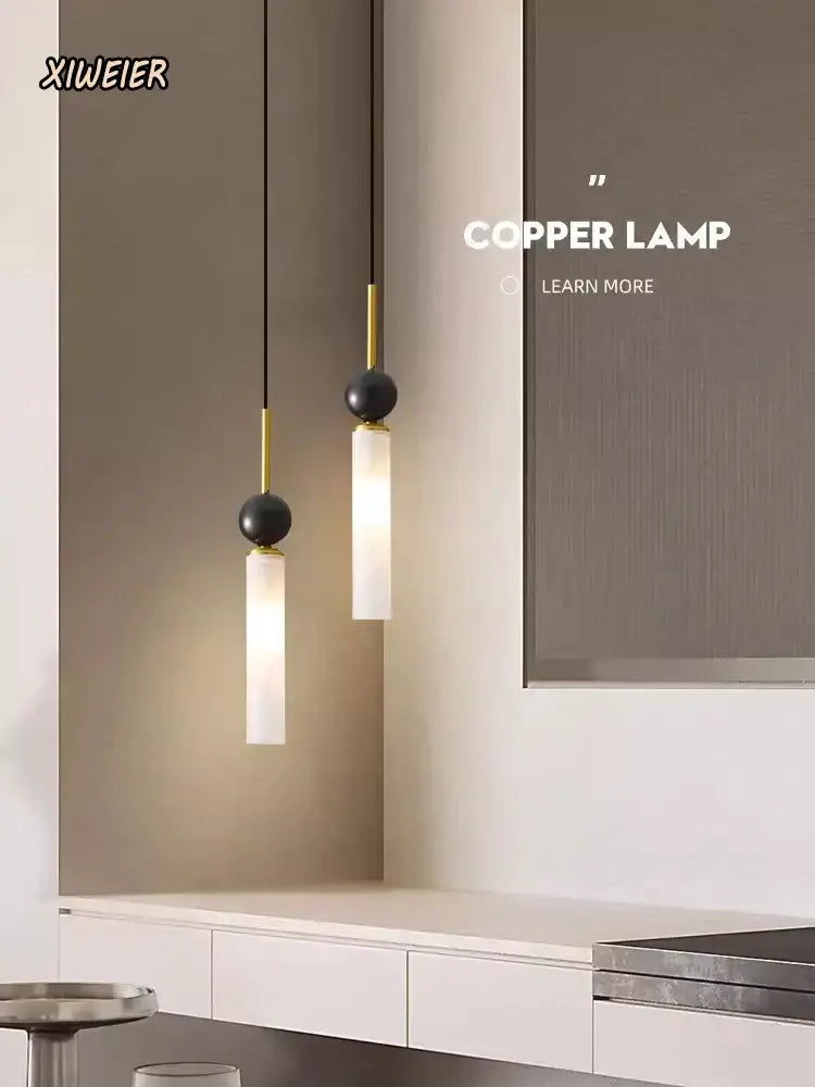 Modern nordic decorbites copper wall lamp with copper finish, black spherical accents, and frosted glass shades for living room