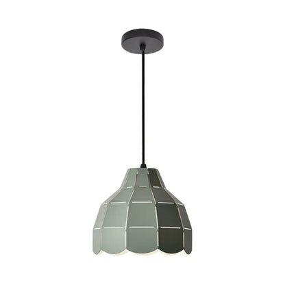 Modern Nordic Dome Pendant Light with Metal Hanging Lamp - Ideal for Dining Room (Black/Grey/White)