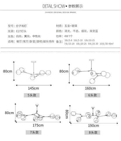 Modern Nordic Glass Chandeliers with LED - Chandelier