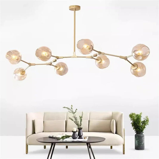 Modern Nordic Glass Pendant Light in Painted Metal - Decorbites