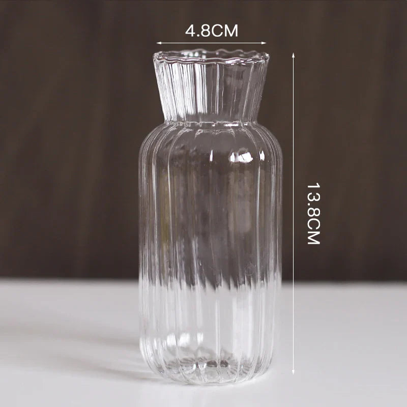 Modern Nordic Glass Vases Set for Home and Wedding - T - Vase