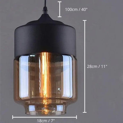 Modern Nordic Kitchen Pendant Lighting - Rhombus - Black & Clear