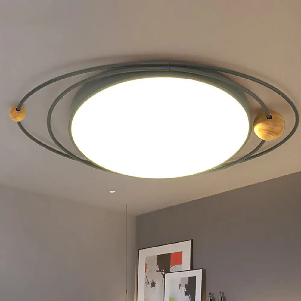 DecorBites™ DecorBites™ Modern Nordic LED Ceiling Lamp with Round Acrylic Design - 21"/26"/31" - Gray/Green/White - Warm/White/Natural Light