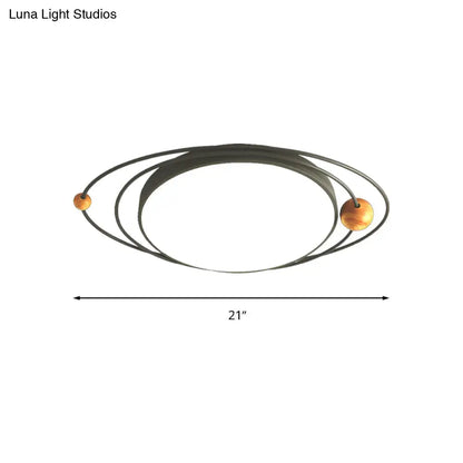 DecorBites™ DecorBites™ Modern Nordic LED Ceiling Lamp with Round Acrylic Design - 21"/26"/31" - Gray/Green/White - Warm/White/Natural Light