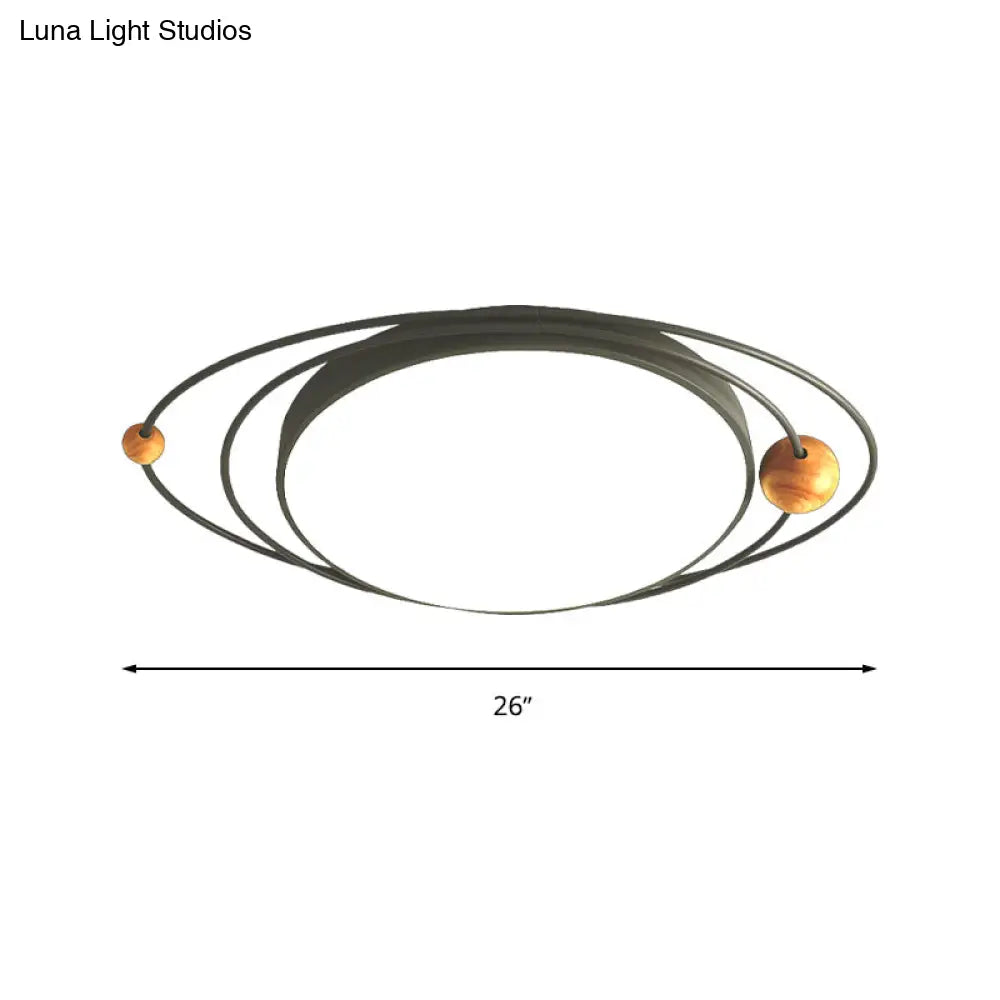 DecorBites™ DecorBites™ Modern Nordic LED Ceiling Lamp with Round Acrylic Design - 21"/26"/31" - Gray/Green/White - Warm/White/Natural Light