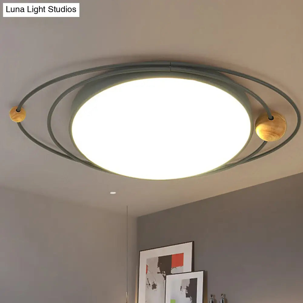 DecorBites™ DecorBites™ Modern Nordic LED Ceiling Lamp with Round Acrylic Design - 21"/26"/31" - Gray/Green/White - Warm/White/Natural Light