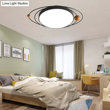 DecorBites™ DecorBites™ Modern Nordic LED Ceiling Lamp with Round Acrylic Design - 21"/26"/31" - Gray/Green/White - Warm/White/Natural Light