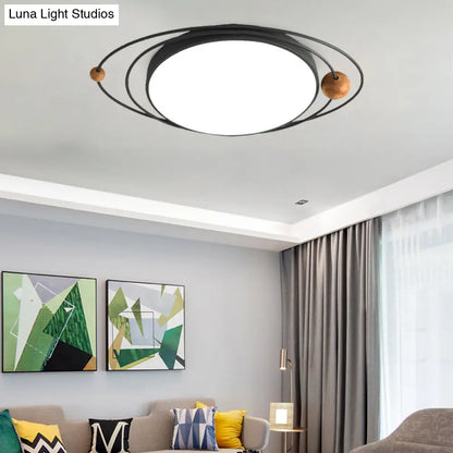 DecorBites™ DecorBites™ Modern Nordic LED Ceiling Lamp with Round Acrylic Design - 21"/26"/31" - Gray/Green/White - Warm/White/Natural Light