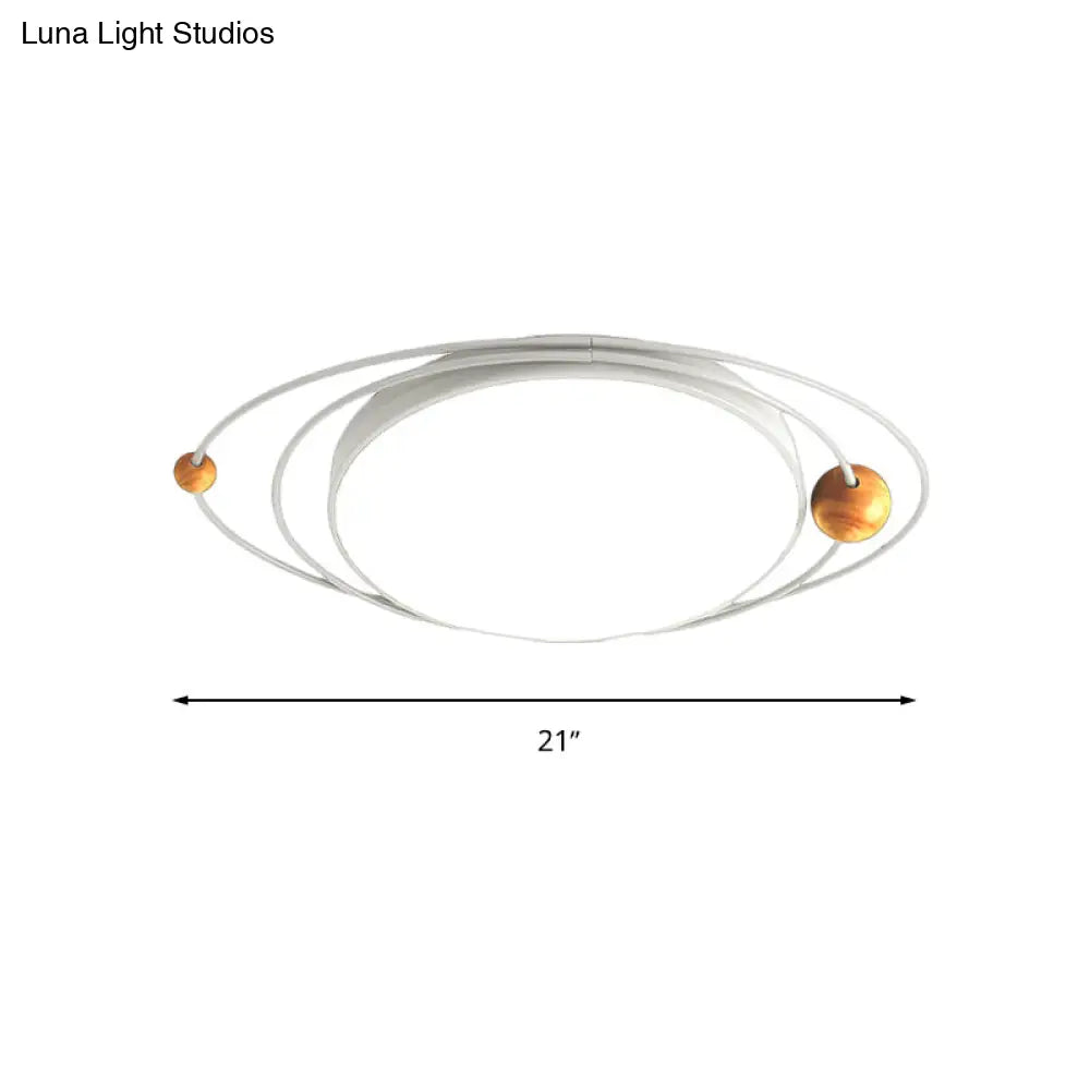 DecorBites™ DecorBites™ Modern Nordic LED Ceiling Lamp with Round Acrylic Design - 21"/26"/31" - Gray/Green/White - Warm/White/Natural Light