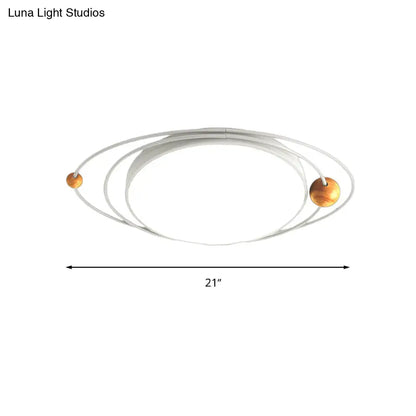 DecorBites™ DecorBites™ Modern Nordic LED Ceiling Lamp with Round Acrylic Design - 21"/26"/31" - Gray/Green/White - Warm/White/Natural Light