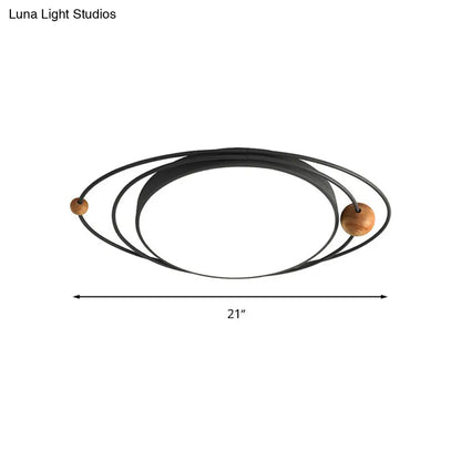 DecorBites™ DecorBites™ Modern Nordic LED Ceiling Lamp with Round Acrylic Design - 21"/26"/31" - Gray/Green/White - Warm/White/Natural Light