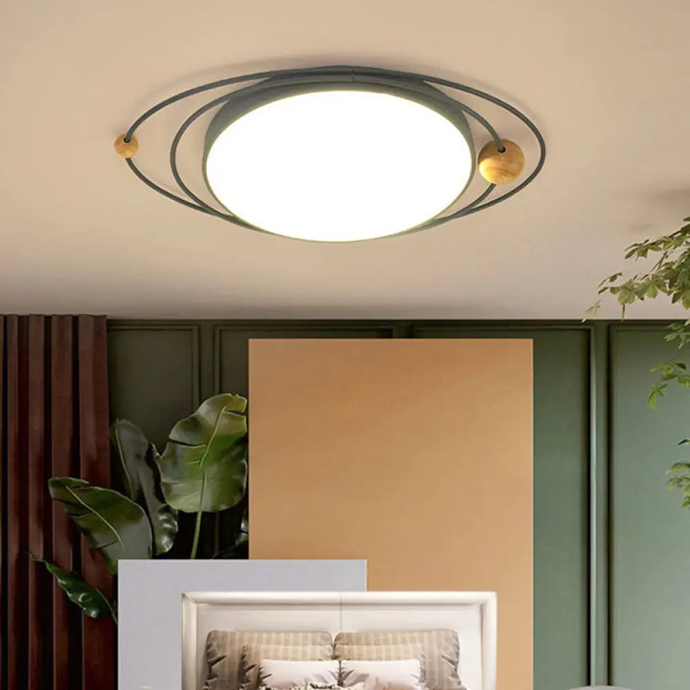 DecorBites™ DecorBites™ Modern Nordic LED Ceiling Lamp with Round Acrylic Design - 21"/26"/31" - Gray/Green/White - Warm/White/Natural Light