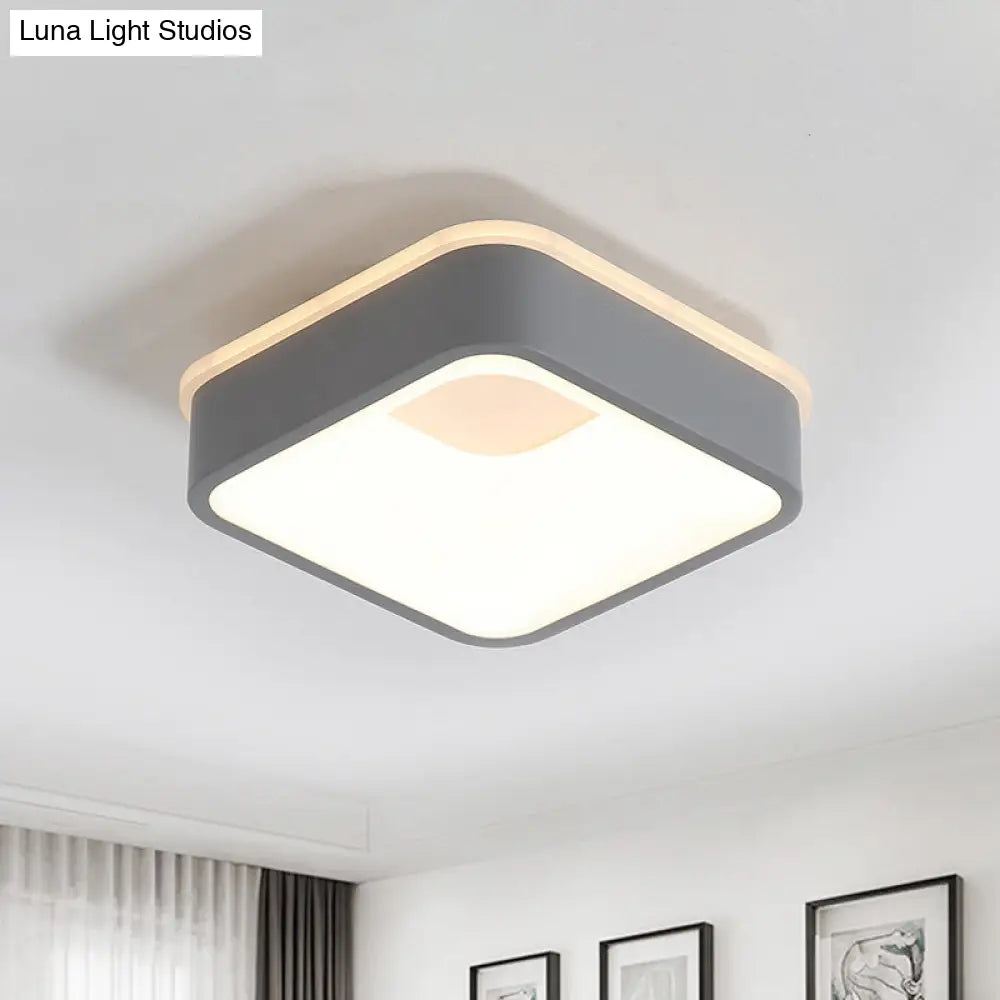DecorBites™ DecorBites™ Modern Nordic LED Ceiling Light in Grey/White: Triangle, Round, or Square Design