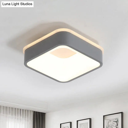 DecorBites™ DecorBites™ Modern Nordic LED Ceiling Light in Grey/White: Triangle, Round, or Square Design