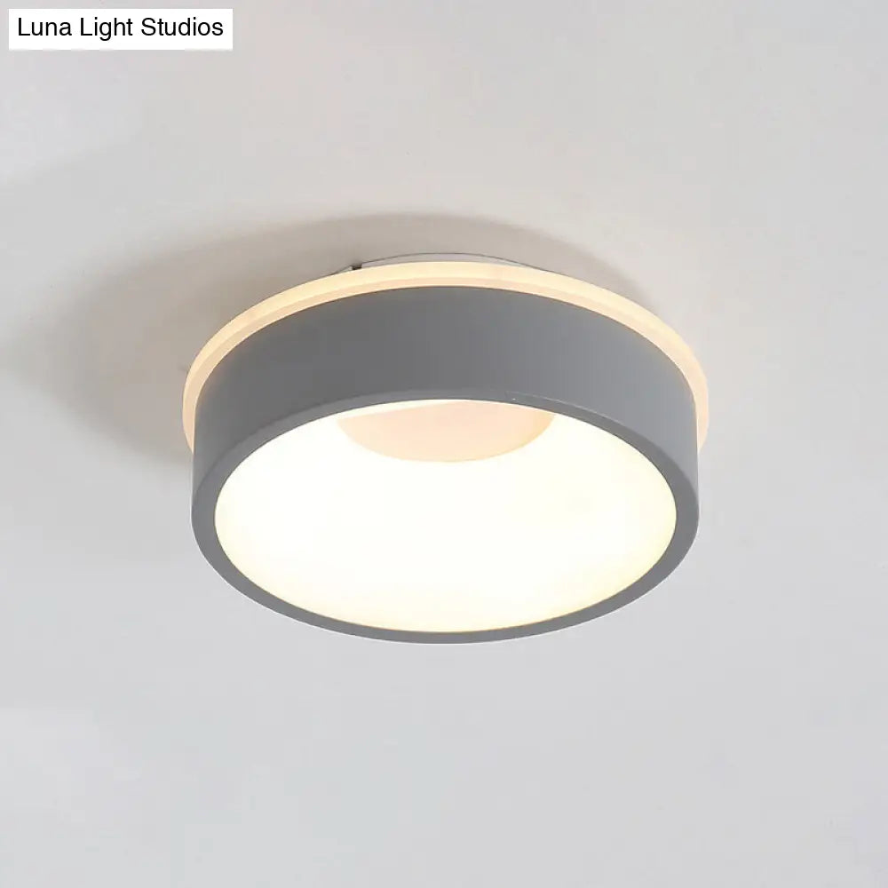 DecorBites™ DecorBites™ Modern Nordic LED Ceiling Light in Grey/White: Triangle, Round, or Square Design