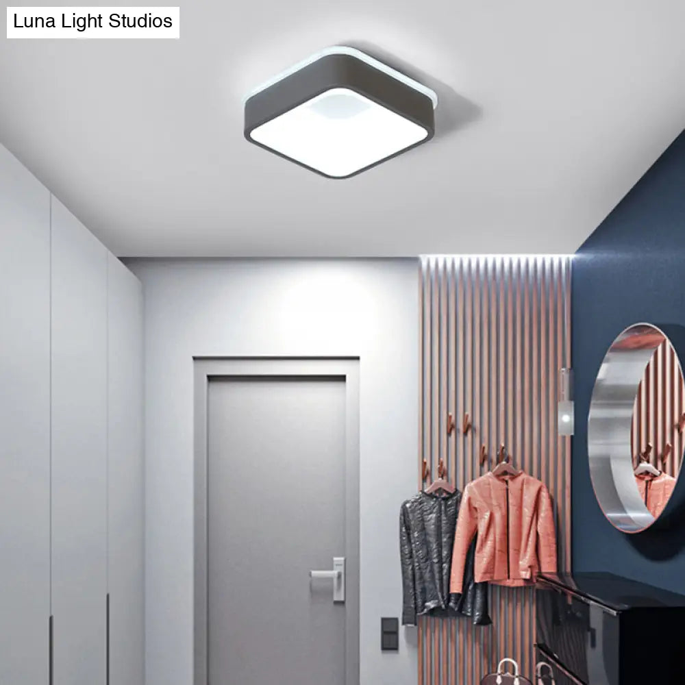 DecorBites™ DecorBites™ Modern Nordic LED Ceiling Light in Grey/White: Triangle, Round, or Square Design
