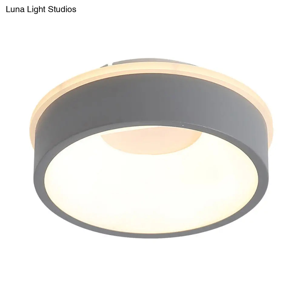 DecorBites™ DecorBites™ Modern Nordic LED Ceiling Light in Grey/White: Triangle, Round, or Square Design