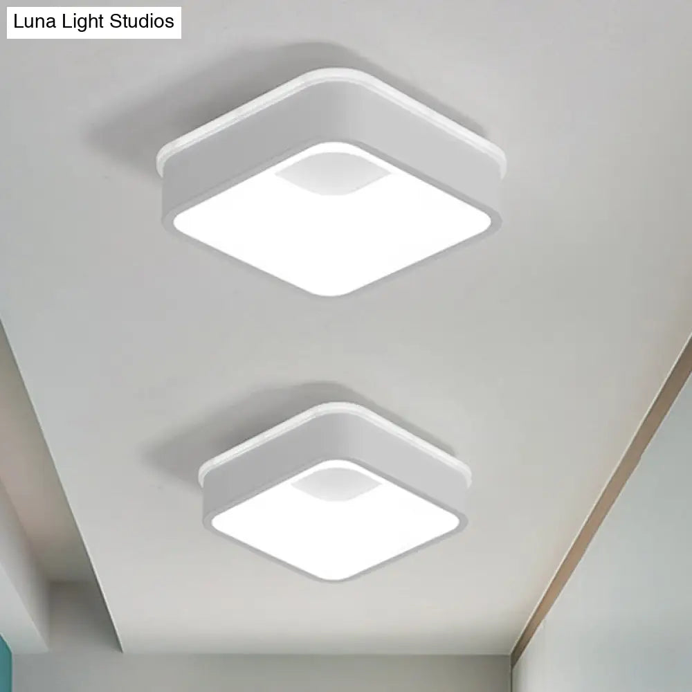 DecorBites™ DecorBites™ Modern Nordic LED Ceiling Light in Grey/White: Triangle, Round, or Square Design