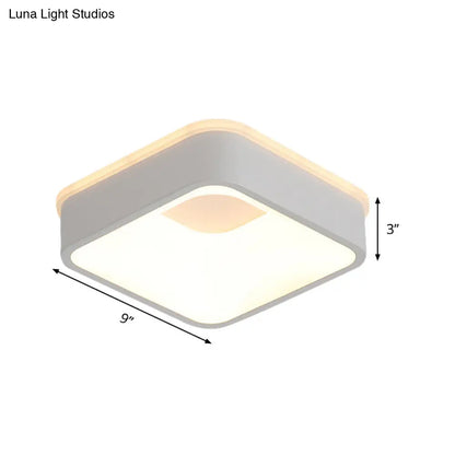 DecorBites™ DecorBites™ Modern Nordic LED Ceiling Light in Grey/White: Triangle, Round, or Square Design