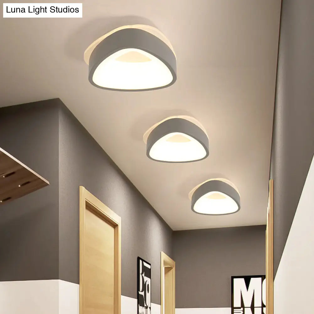 DecorBites™ DecorBites™ Modern Nordic LED Ceiling Light in Grey/White: Triangle, Round, or Square Design