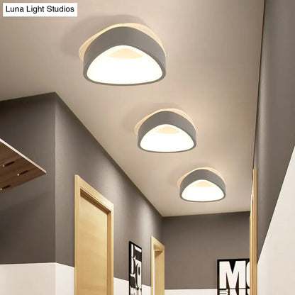 DecorBites™ DecorBites™ Modern Nordic LED Ceiling Light in Grey/White: Triangle, Round, or Square Design