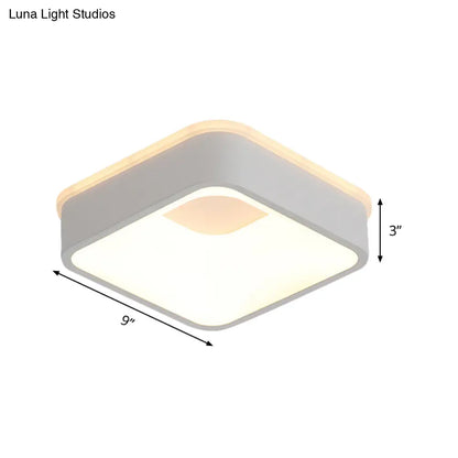 DecorBites™ DecorBites™ Modern Nordic LED Ceiling Light in Grey/White: Triangle, Round, or Square Design