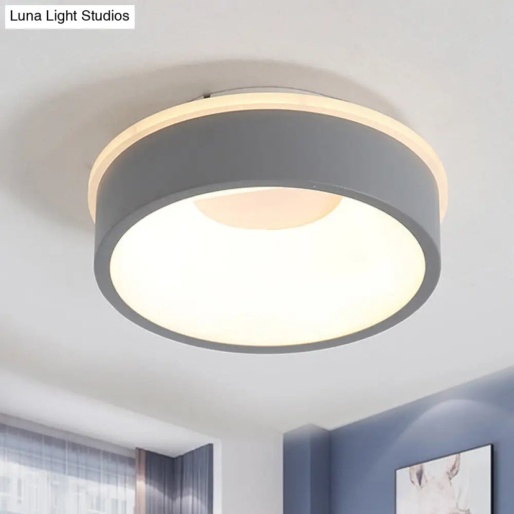 DecorBites™ DecorBites™ Modern Nordic LED Ceiling Light in Grey/White: Triangle, Round, or Square Design