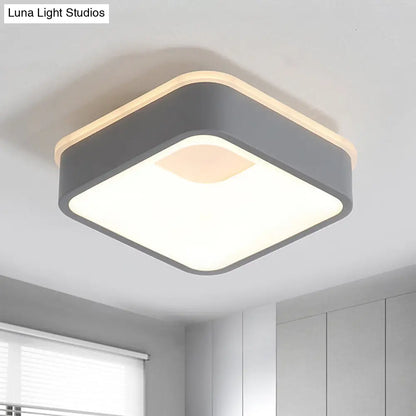 DecorBites™ DecorBites™ Modern Nordic LED Ceiling Light in Grey/White: Triangle, Round, or Square Design