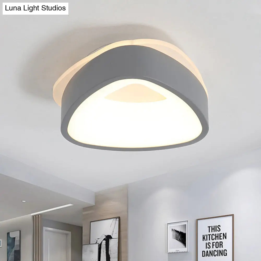 DecorBites™ DecorBites™ Modern Nordic LED Ceiling Light in Grey/White: Triangle, Round, or Square Design