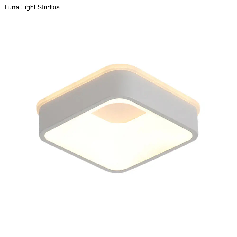 DecorBites™ DecorBites™ Modern Nordic LED Ceiling Light in Grey/White: Triangle, Round, or Square Design